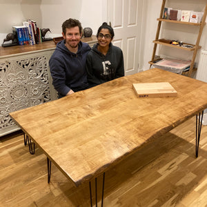 Live Edge Dining Table & Bench