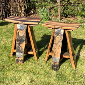 Mini Stools made from Whisky Barrel Staves