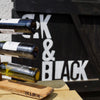 3-bottle Wine rack, handmade in Scotland out of reclaimed whisky casks