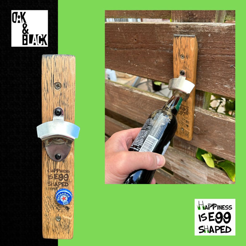 Happiness is Egg Shaped Wall Mounted Bottle Opener