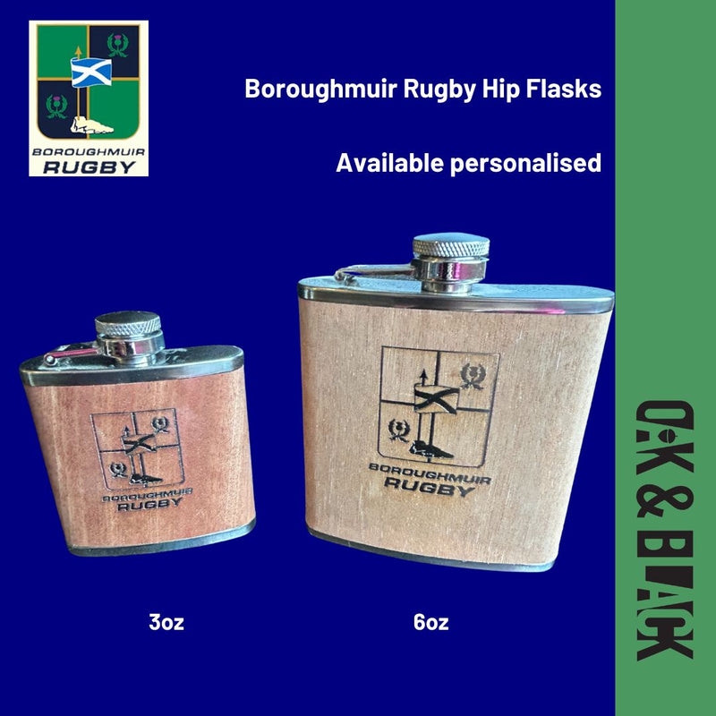 Boroughmuir Rugby Hip Flask