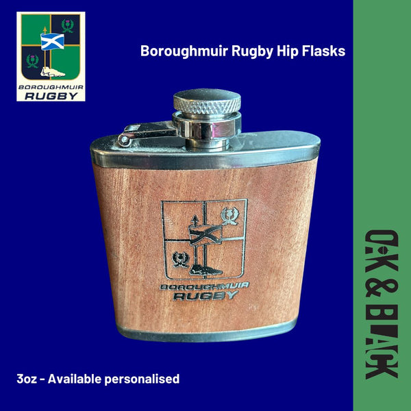 Boroughmuir Rugby Hip Flask