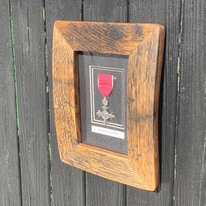 MBE Medal Whisky Stave Frame