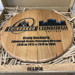Wall Hanger Retirement Gift for Edinburgh Rugby