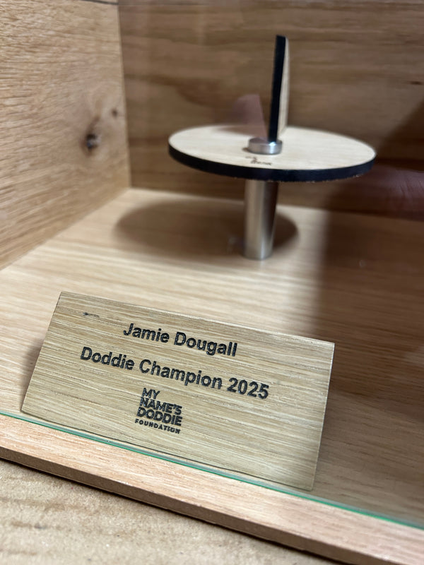 Personalised Solid Oak Cap Display Case