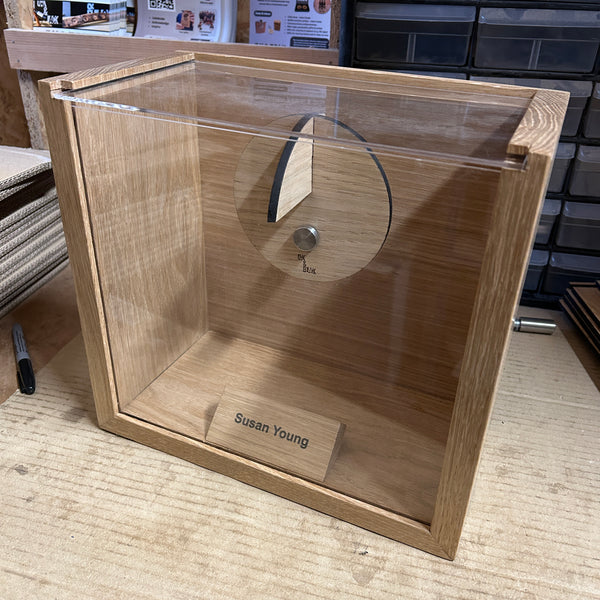 Personalised Solid Oak Cap Display Case