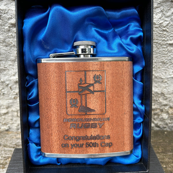Personalised Wooden Hip Flasks