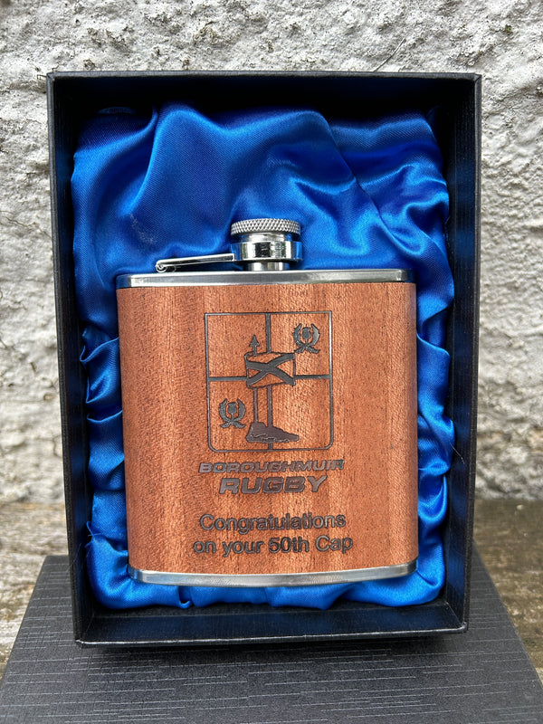 Personalised Wooden Hip Flasks
