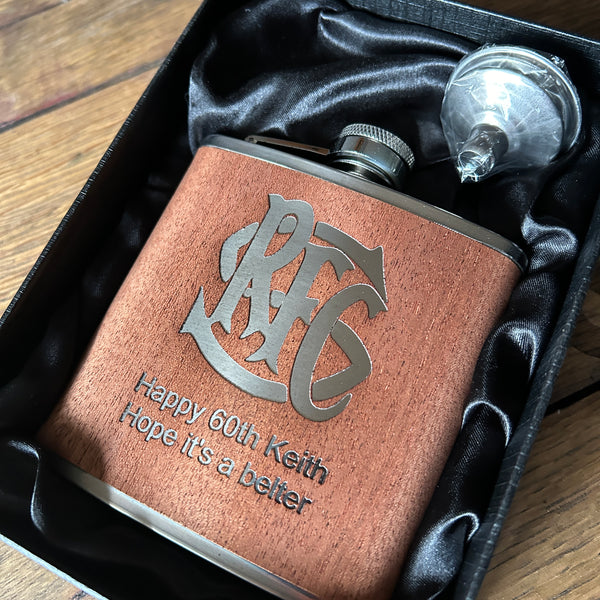 Personalised Wooden Hip Flasks