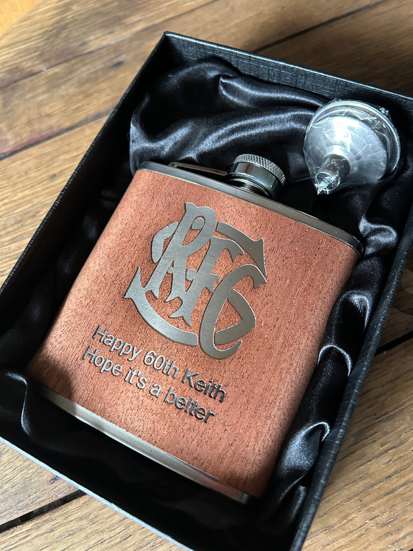 Personalised Wooden Hip Flasks