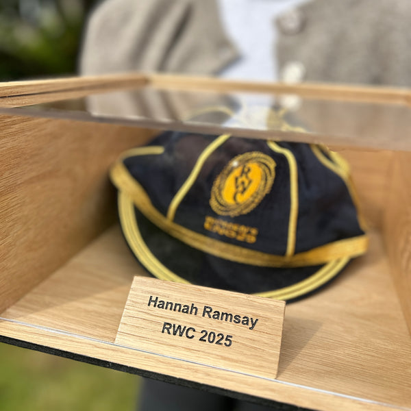 Personalised Solid Oak Cap Display Case