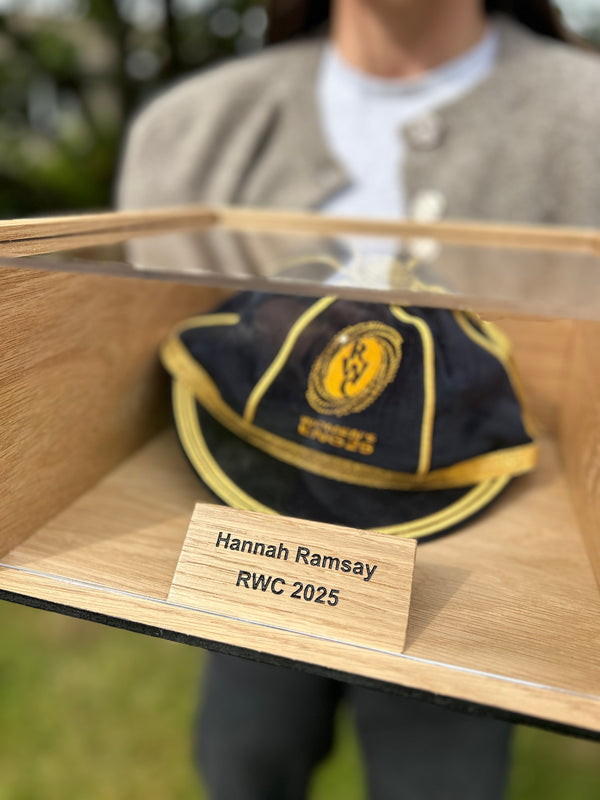 Personalised Solid Oak Cap Display Case
