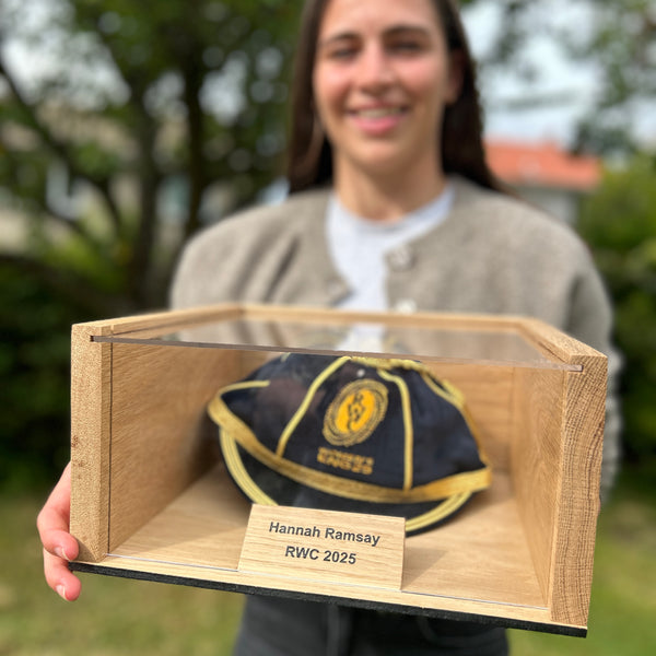 Personalised Solid Oak Cap Display Case