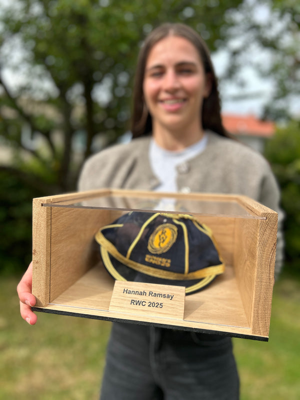 Personalised Solid Oak Cap Display Case