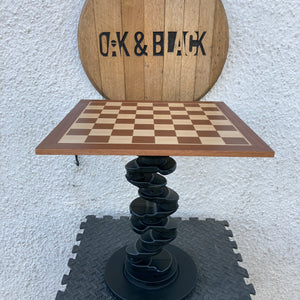 Custom Side Table - Camshaft & Chess Board