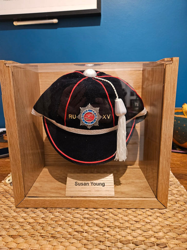 Personalised Solid Oak Cap Display Case