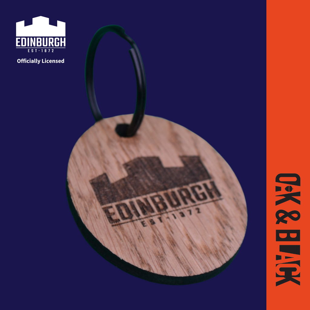 Edinburgh Rugby Keyrings – Oak & Black