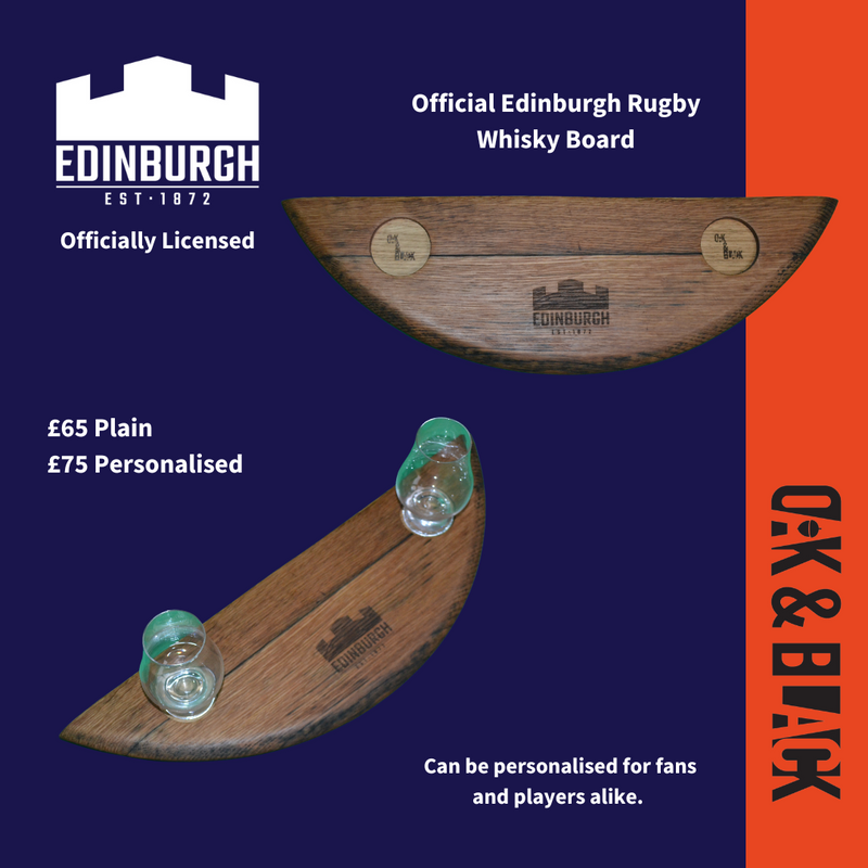 Edinburgh Rugby Whisky Board