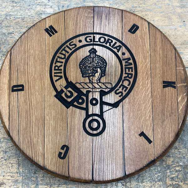 Carved Barrel End Wall Hanger