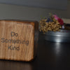 These solid oak cubes offer great versatility as sustainable awards, wedding favours or simply as a unique gift.