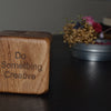 These solid oak cubes offer great versatility as sustainable awards, wedding favours or simply as a unique gift.