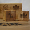 These solid oak cubes offer great versatility as sustainable awards, wedding favours or simply as a unique gift.