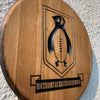 wine barrel end wall hanging 