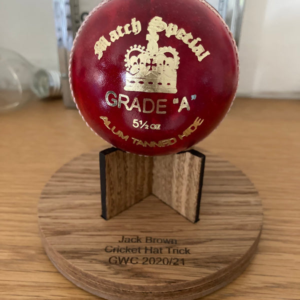 Personalised Cricket Ball Stand