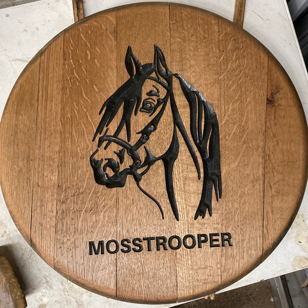 wine barrel end wall hanging 