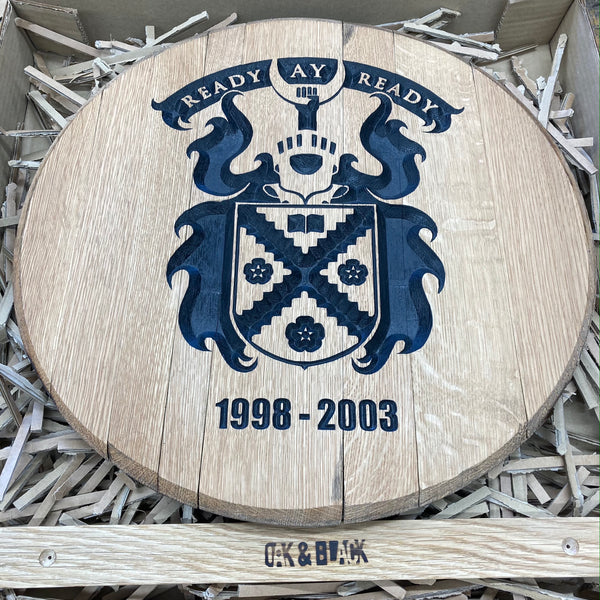 wine barrel end wall hanging 