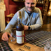 David Cherry of Edinburgh Rugby and Scotland with his custom Whisky Board that has his International Cap number on it.