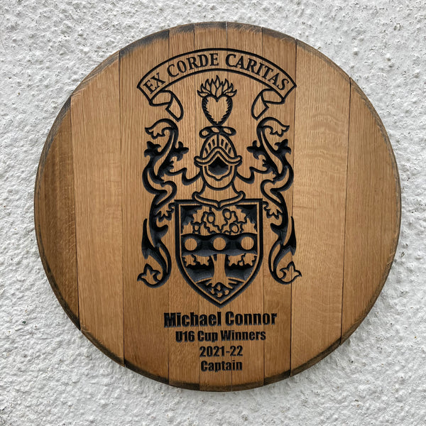 wine barrel end wall hanging 