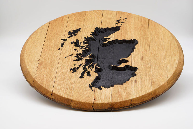 Carved Barrel End Wall Hanger