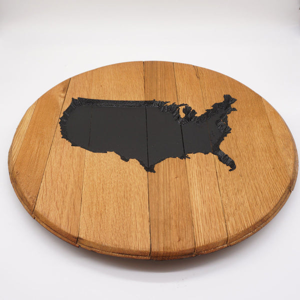 Carved Barrel End Wall Hanger