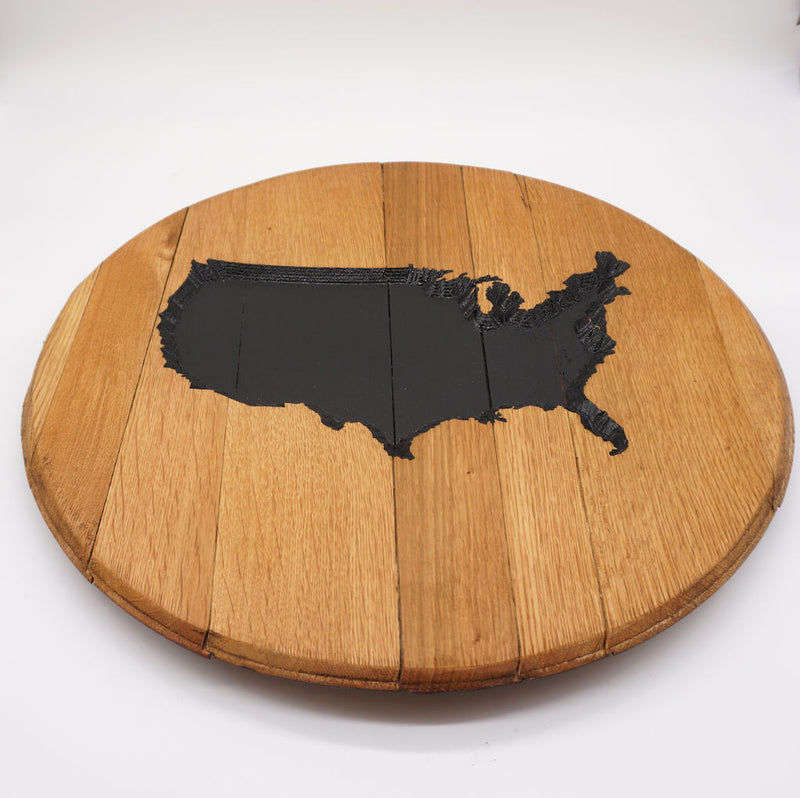 Carved Barrel End Wall Hanger