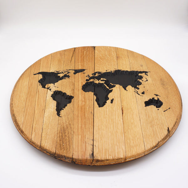 Carved Barrel End Wall Hanger